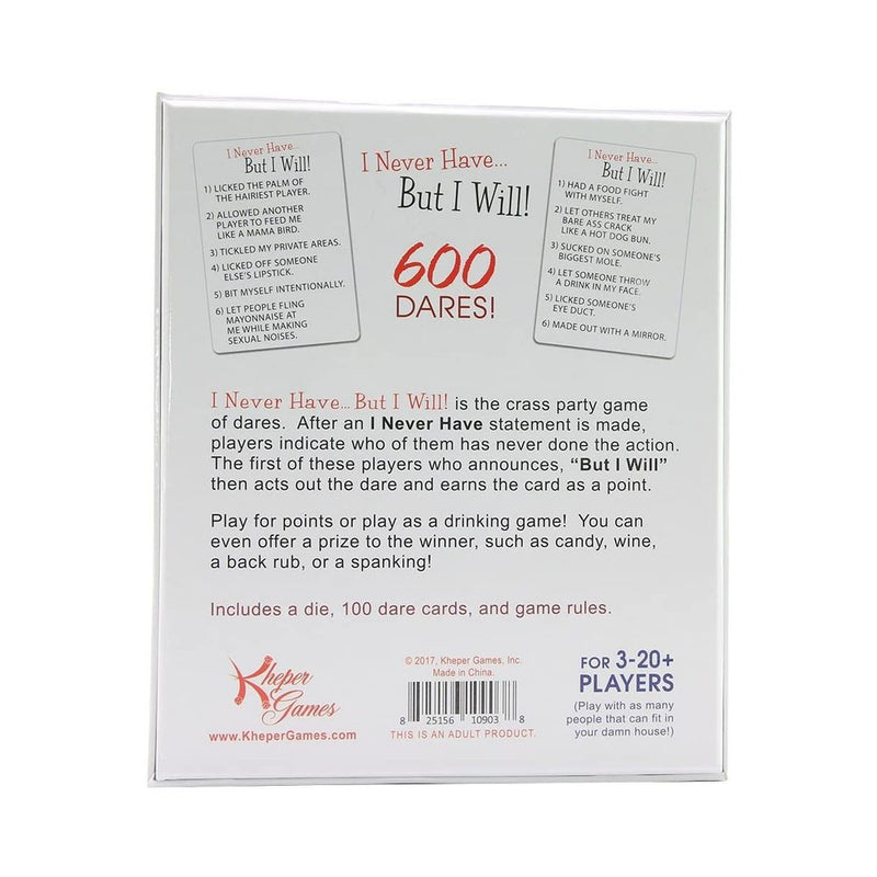 I Never Have But I Will Dares Adult Party Game