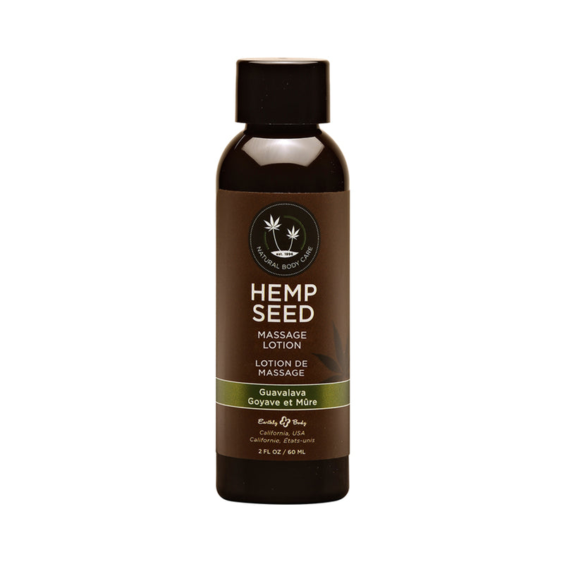 Earthly Body Hemp Seed Massage Lotion - 2 oz Guavalava