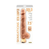 Skinsations Gold Series Vein Jumper 7.5in Vibrating Dildo Multi Function