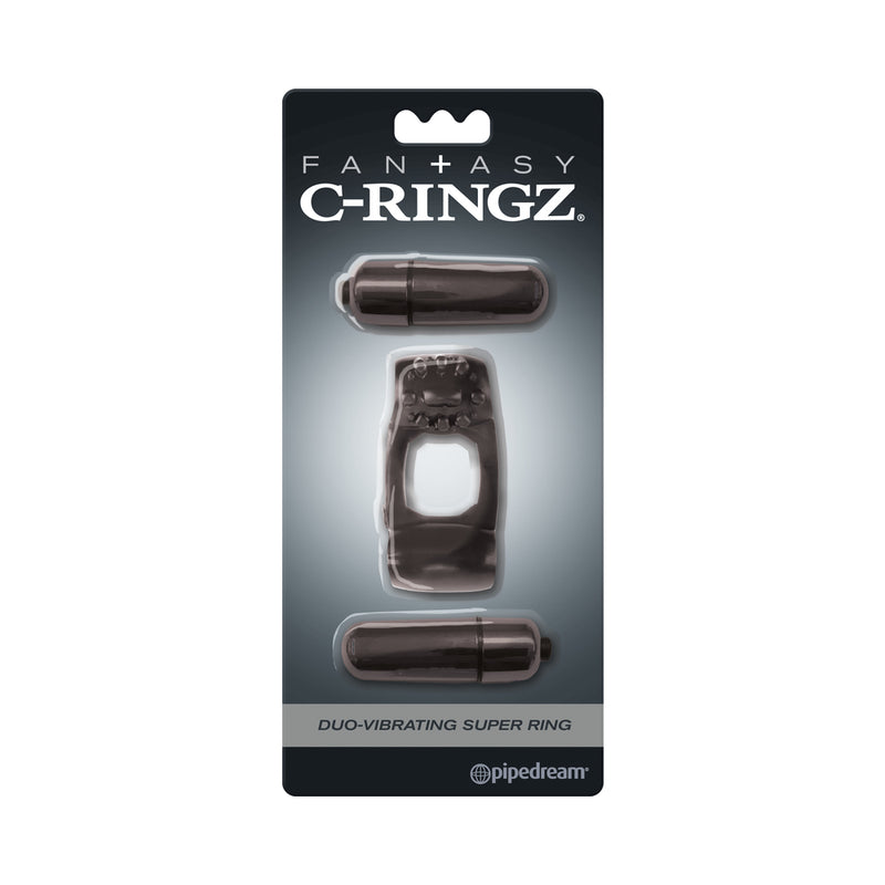 Fantasy C-Ringz Duo-Vibrating Super Ring Black