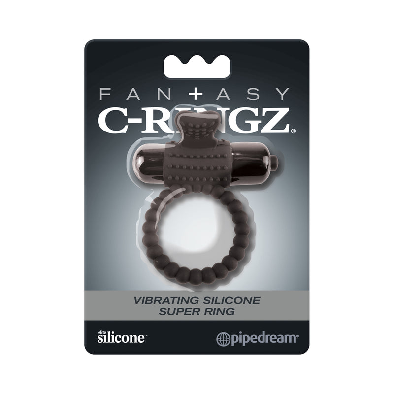 Fantasy C-Ringz Vibrating Silicone Super Ring  Black