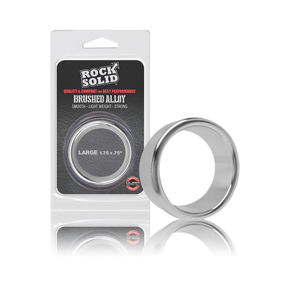 Rock Solid Brushed Alloy Large (1.75in X .75in) Silver