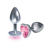 The 9's, The Silver Starter, Bejeweled Heart Stainless Steel Plug