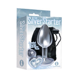The 9's, The Silver Starter, Bejeweled Heart Stainless Steel Plug