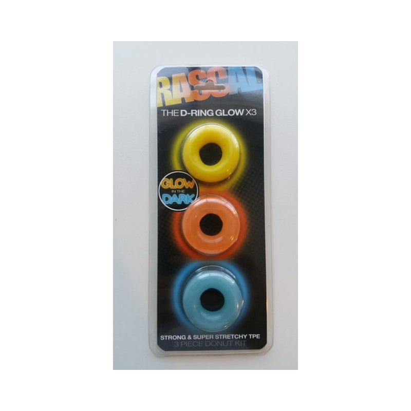 Rascal Toys The D-Ring Glow X3 3 Piece Donut Kit