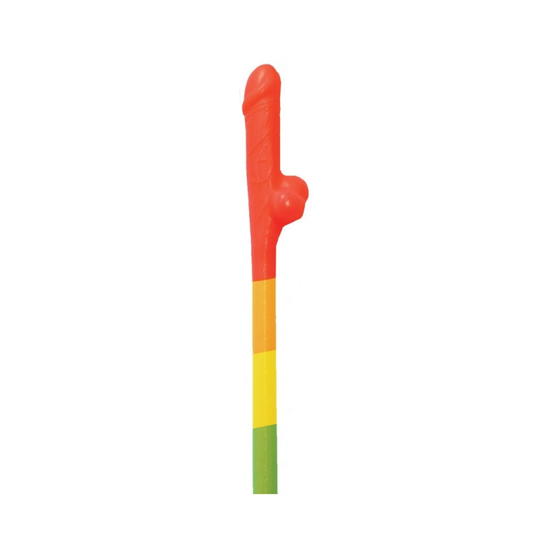 Rainbow Pecker Straws 10pk