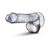 Naturally Yours - 6" Glitter Cock - Sparkling Clear