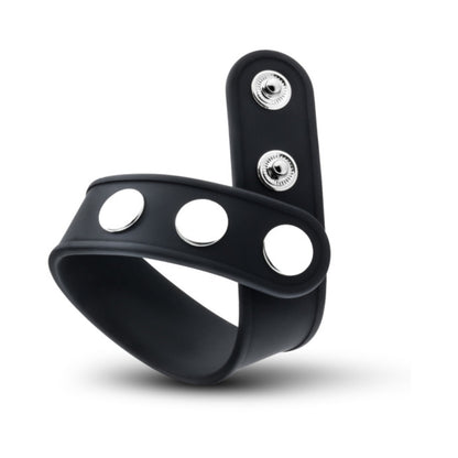 Performance - Vs5 - Silicone 3-snap Cock Strap - Black