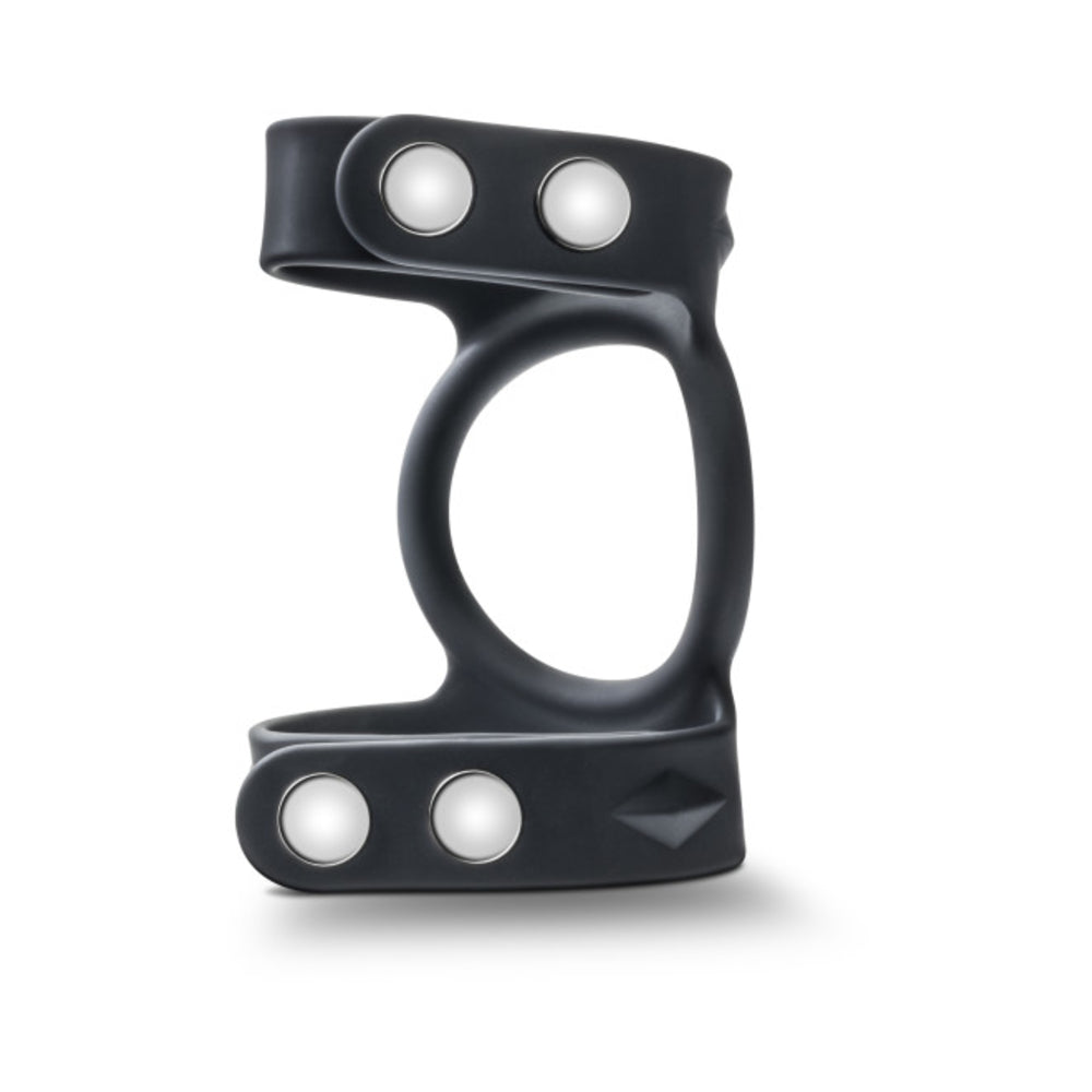 Performance - Vs8 - Silicone Double Cock & Ball Strap - Black
