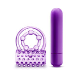 Blush Play With Me the Player Vibrating Double Strap Cockring - Purple