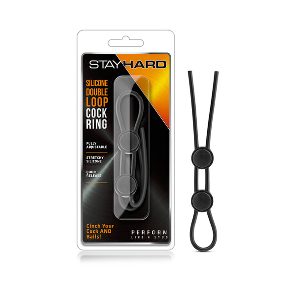 Blush Stay Hard Vibrating Cock Ring 2 Pack - Blue