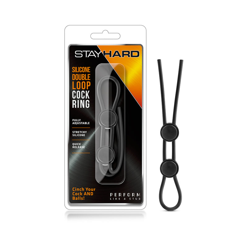 Blush Stay Hard Vibrating Cock Ring 2 Pack - Blue