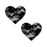 Neva Nude Pasty Heart Lace Black