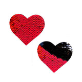 Neva Nude Pasty Heart Sequins Red To Black