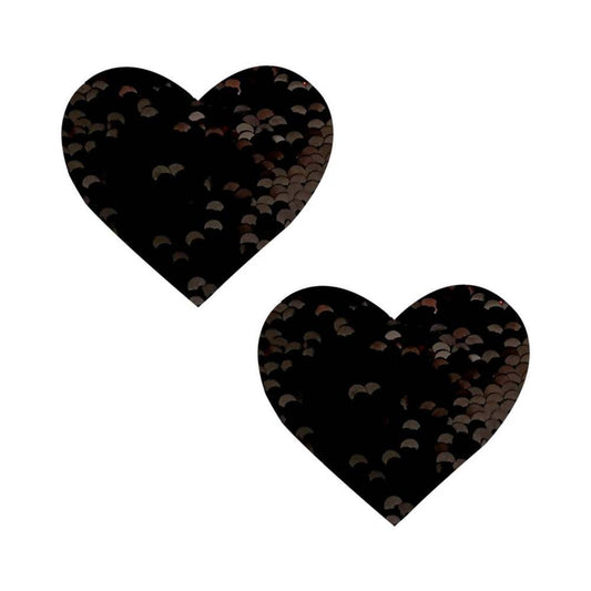 Neva Nude Pasty Heart Sequins Red To Black
