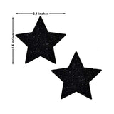 Neva Nude Pasty Star Glitter Black