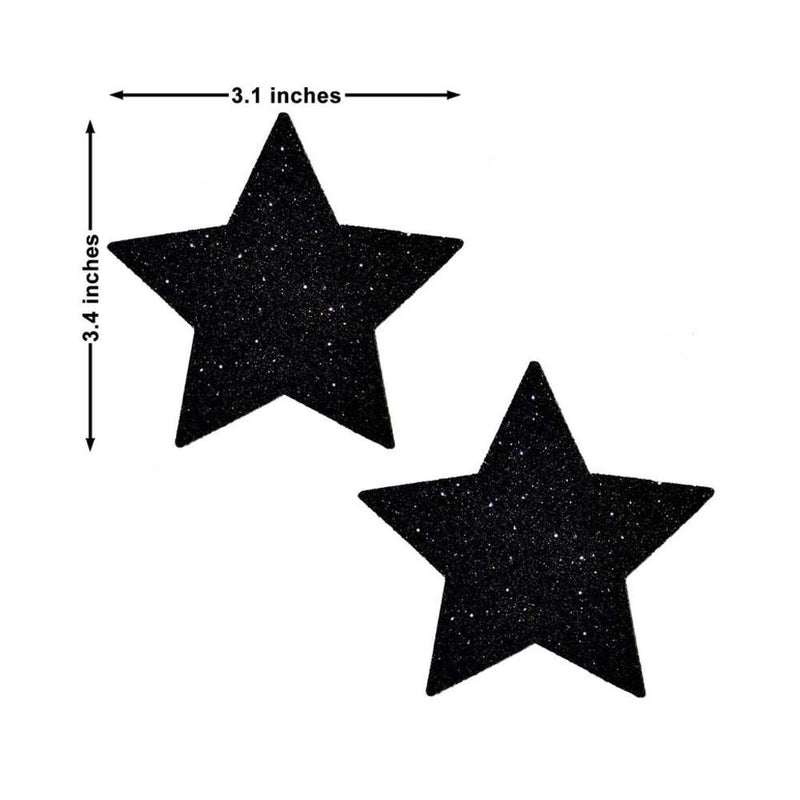 Neva Nude Pasty Star Glitter Black