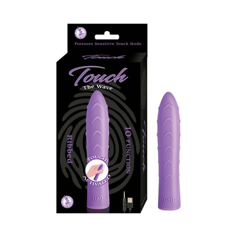Touch The Wave  Pressure Sensitive 10 Function Rechargeable Waterproof Lavender