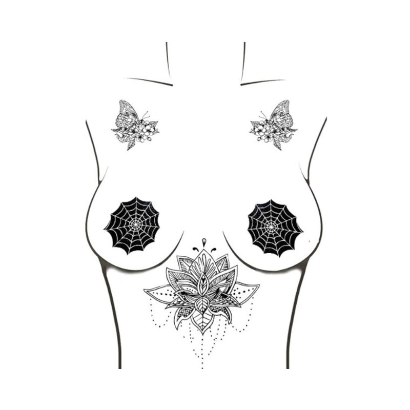 Neva Nude Pasty Spider Web