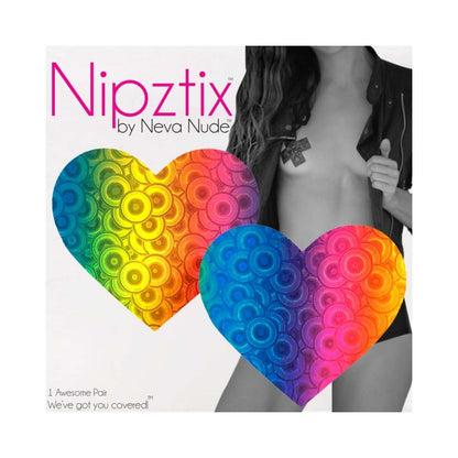 Neva Nude Pasty I Heart U Trippy Kaleidoscope