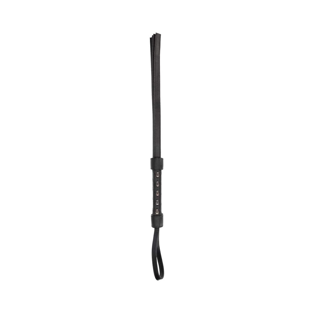 Ouch! Skulls & Bones Whip With Skulls - Black
