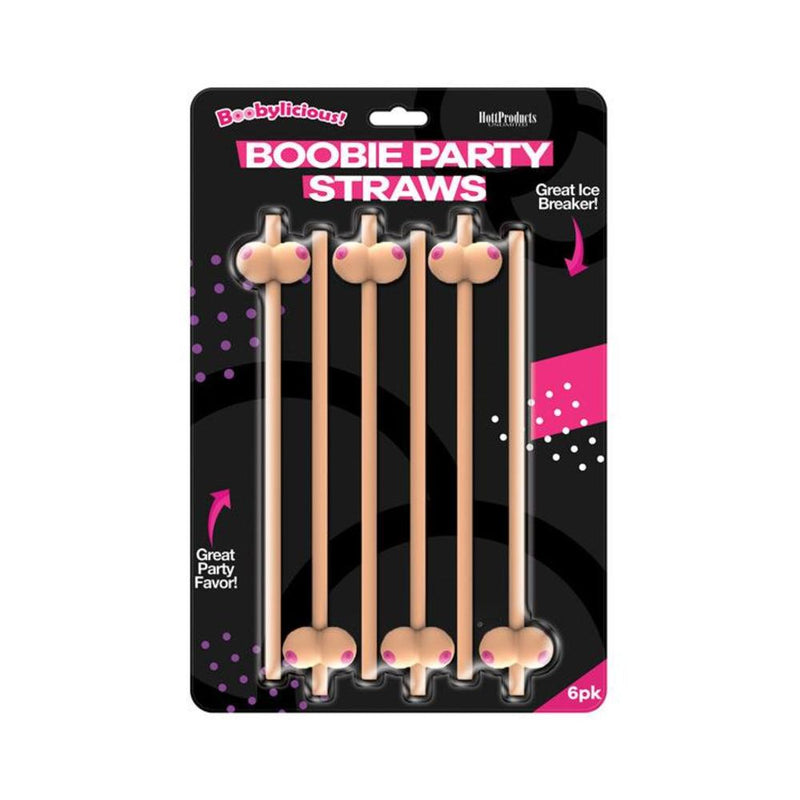 Booby Straws - Flesh Pack of 6