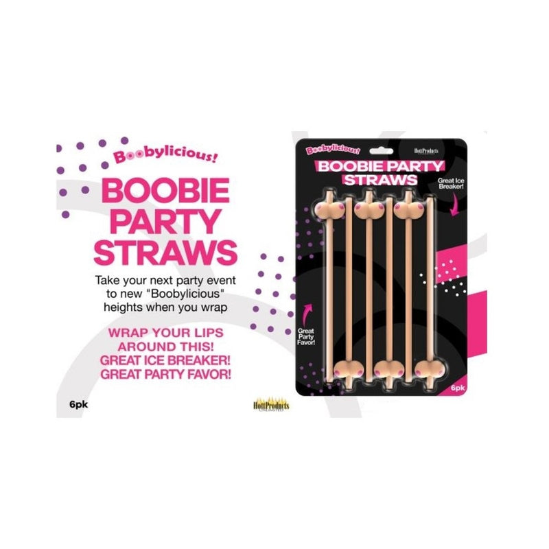 Booby Straws - Flesh Pack of 6