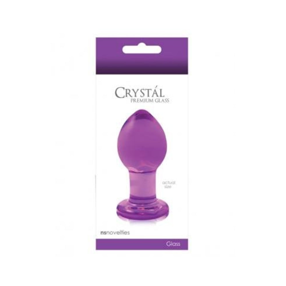 Crystal Premium Glass Plug - Medium - Clear Green