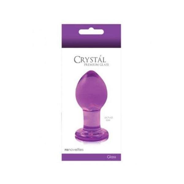 Crystal Premium Glass Plug - Medium - Clear Green