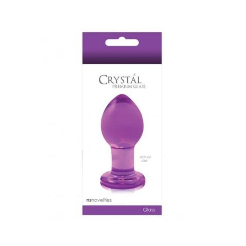 Crystal Premium Glass Plug - Medium - Clear Green