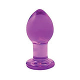 Crystal Premium Glass Plug - Medium - Clear Green