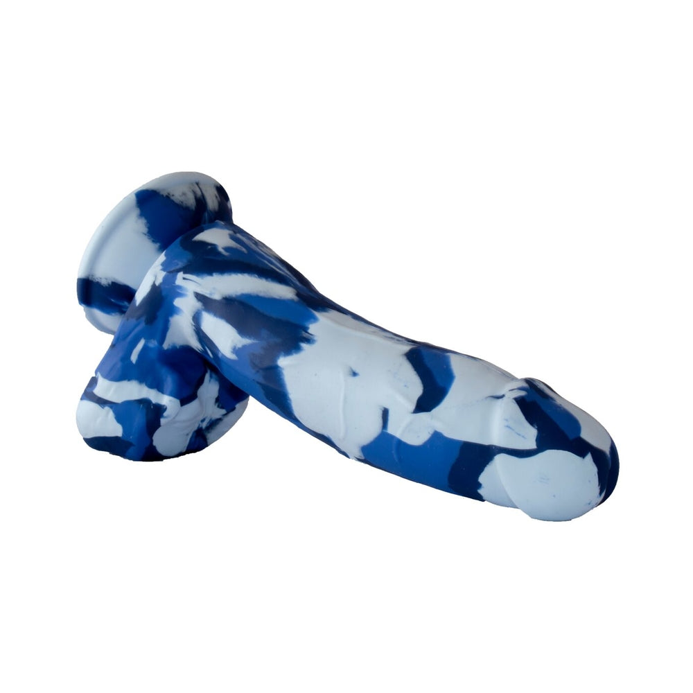 Major Dick Commando Dong 7.25 inches Blue Camo