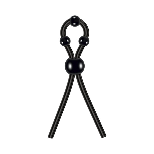 Ultimate Silicone Lasso Cock Ring Black