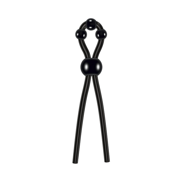Ultimate Silicone Lasso Cock Ring Black