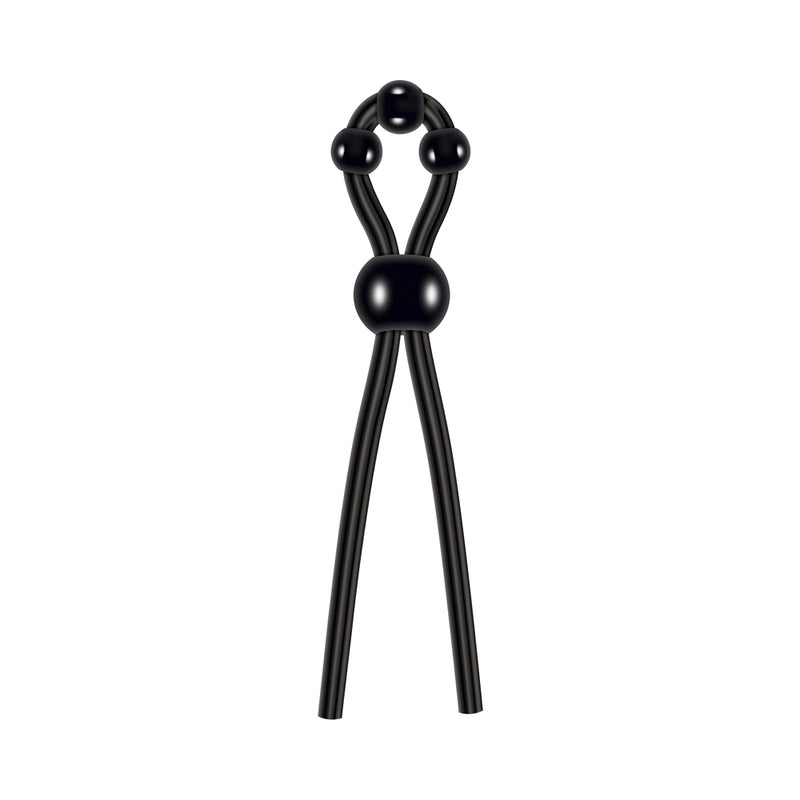 Ultimate Silicone Lasso Cock Ring Black