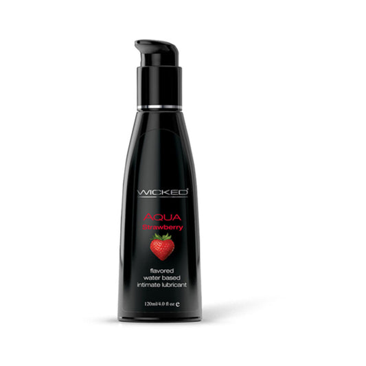 Wicked Aqua Lubricant Strawberry 4 fluid ounces