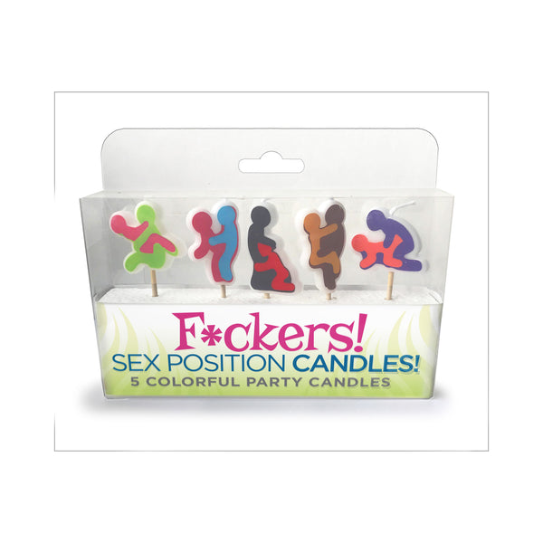 F*ckers Sex Position Candles 5 Colorful Party Candles