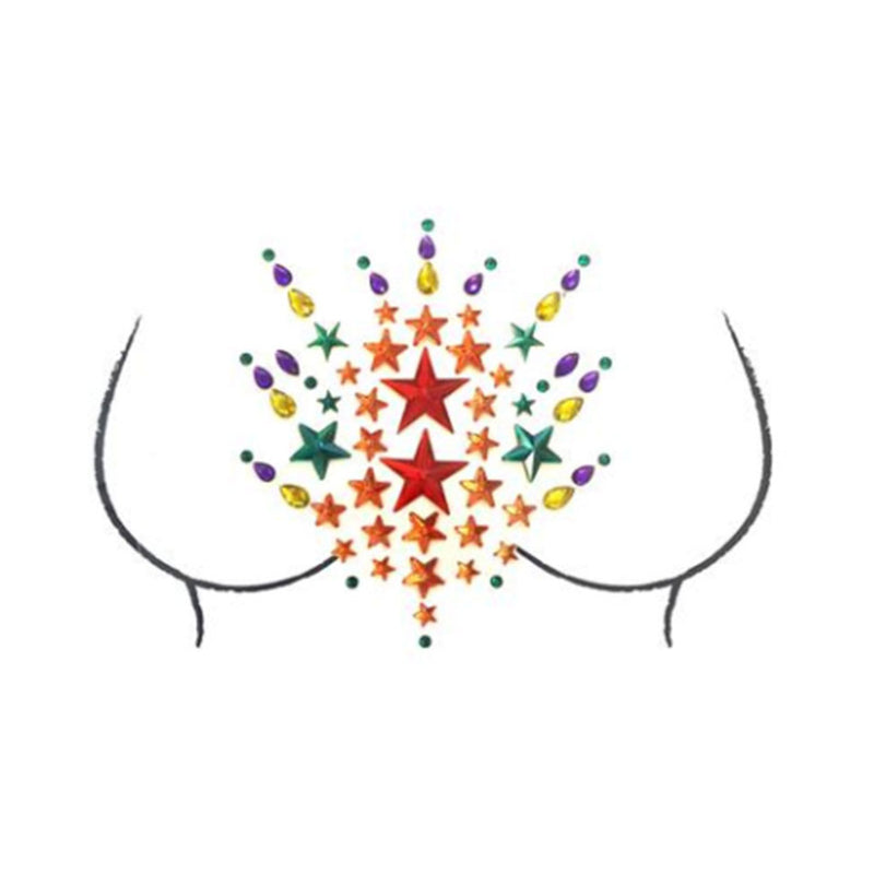 Neva Nude Crystal Pasties Pride Tribe Cleavage