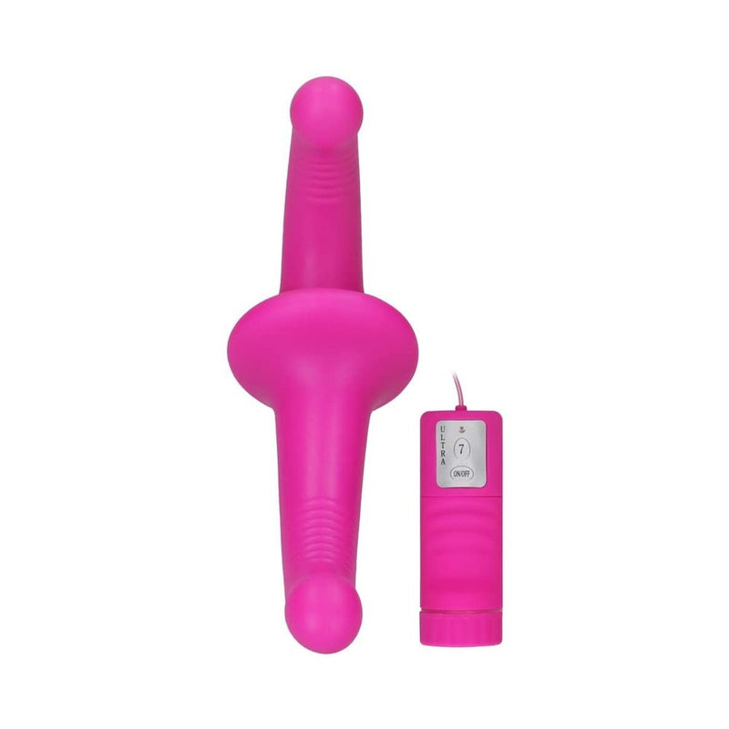 Ouch Vibrating Silicone Strapless Strap On Pink