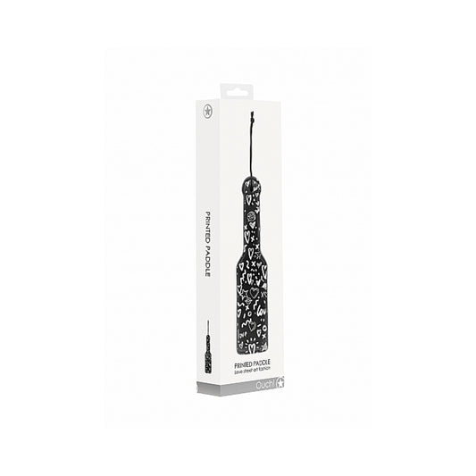 Ouch! Printed Paddle Love Street Art Fashion Black