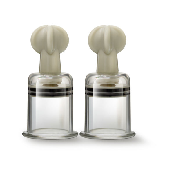 Temptasia - Clit And Nipple Large Twist Suckers - Set Of 2 - Clear