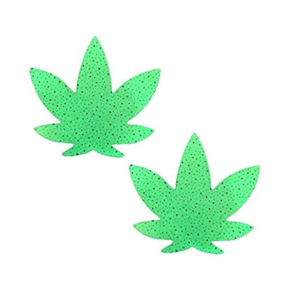 Neva Nude Pasty Weed Leaf Supernova Glow