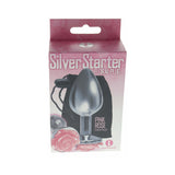 The 9"s The Silver Starter Rose Floral Stinless Steel Butt Plug Pink