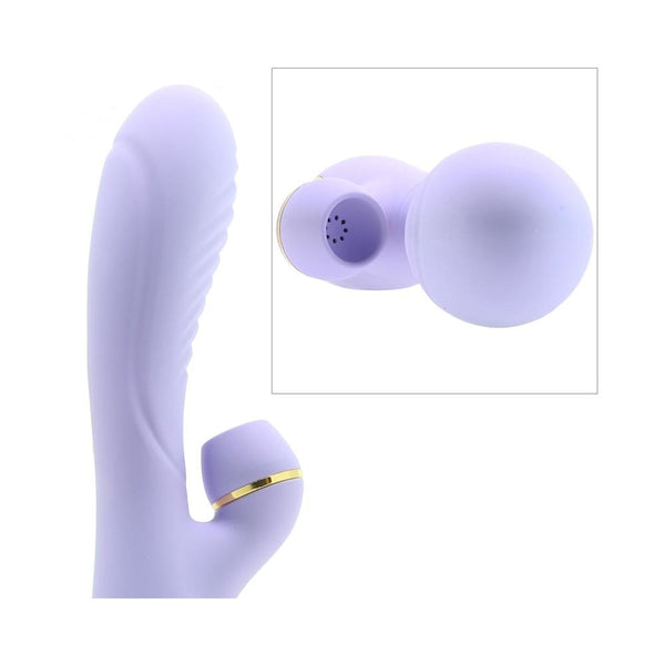 Vibes Of New York Ribbed Suction Massager Lavender