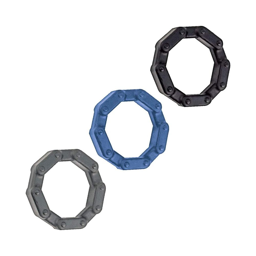 ANAL-ESE COLLECTION CHAIN LINK COCK RINGS