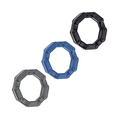 ANAL-ESE COLLECTION CHAIN LINK COCK RINGS