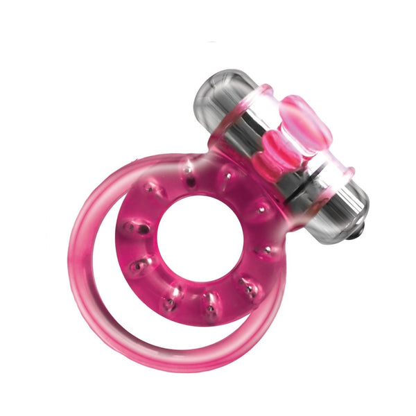 Magnetized Magnetic Cock Ring With Dual Straps And Bullet