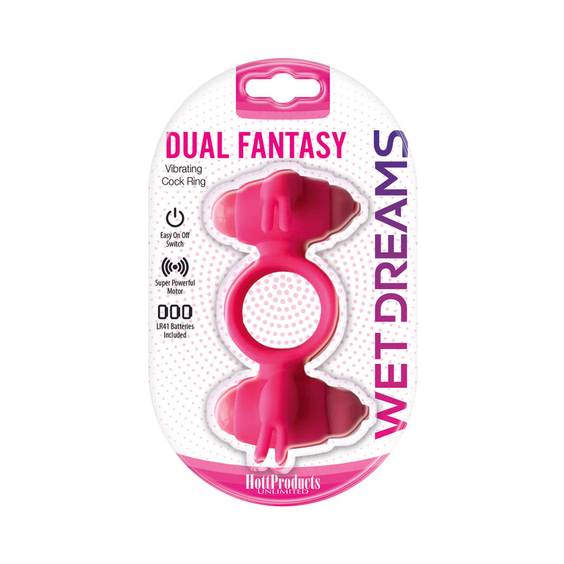 Wet Dreams Dual Fantasy Dual Cock Ring With Turbo Motors