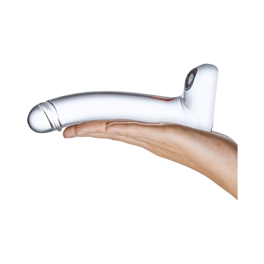 7" Realistic Curved Glass G-spot Dildo