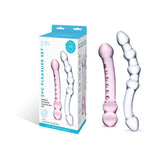 Double Pleasure Glass Dildo Set 2pc